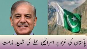 پاکستان کی غزہ پراسرائیلی حملے کی شدیدمذمت